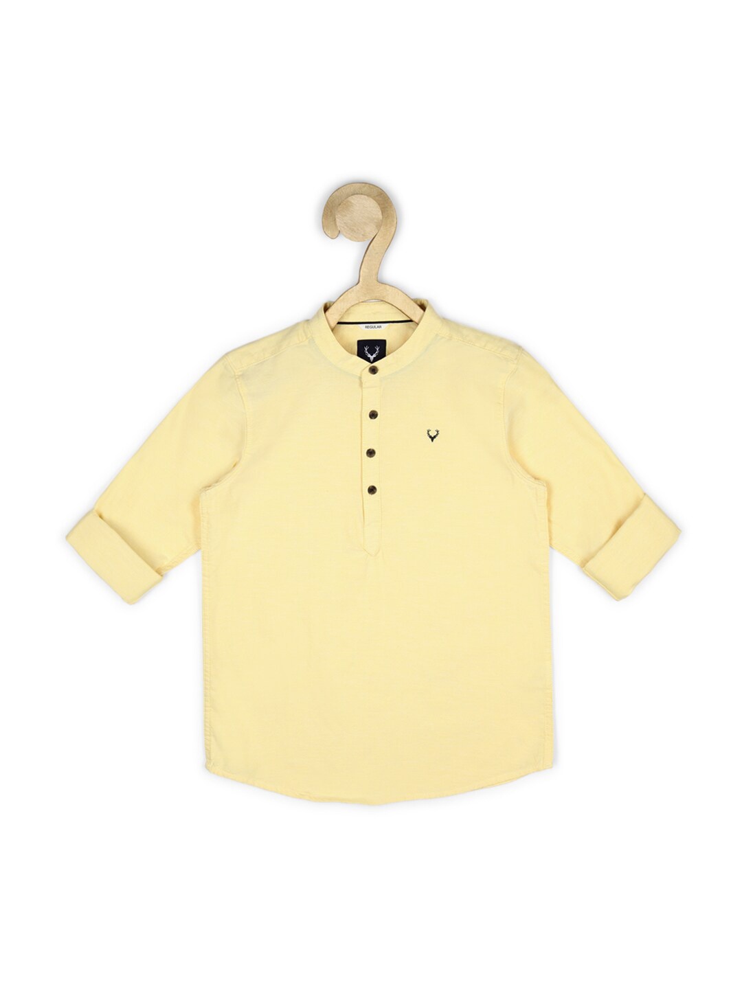 

Allen Solly Junior Boys Yellow Regular Fit Cotton Casual Shirt