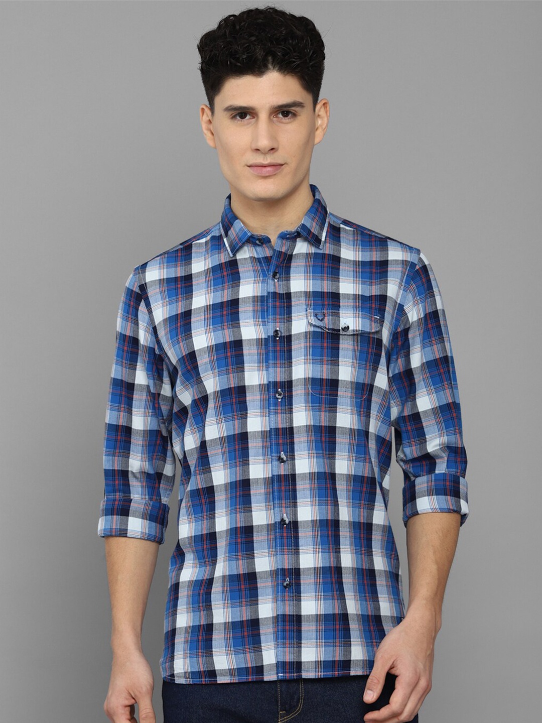 

Allen Solly Sport Men Multicoloured Tartan Checks Checked Casual Shirt, Multi