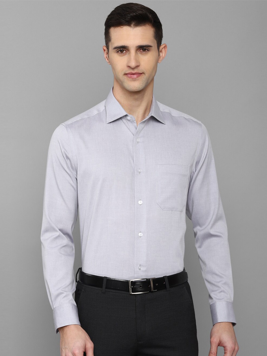 

Louis Philippe Men Grey Regular Fit Cotton Formal Shirt