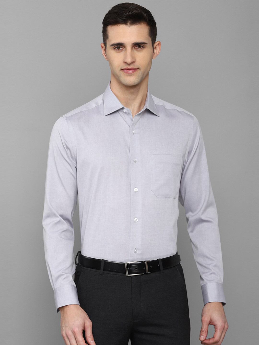 

Louis Philippe Men Grey Regular Fit Cotton Formal Shirt