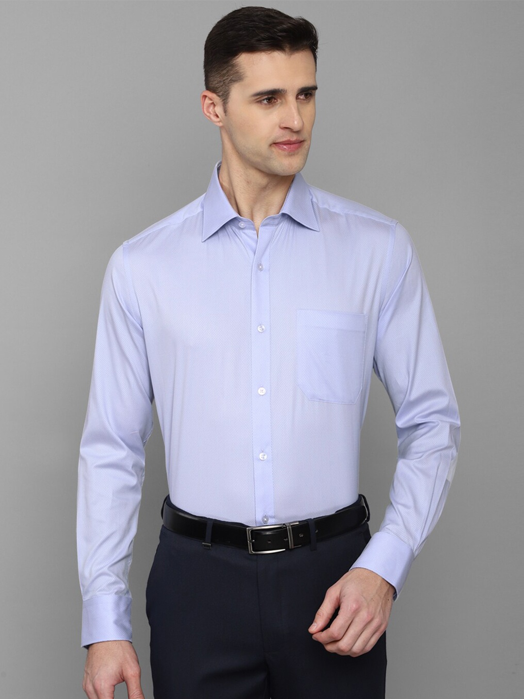 

Louis Philippe Men Blue Pure Cotton Formal Shirt