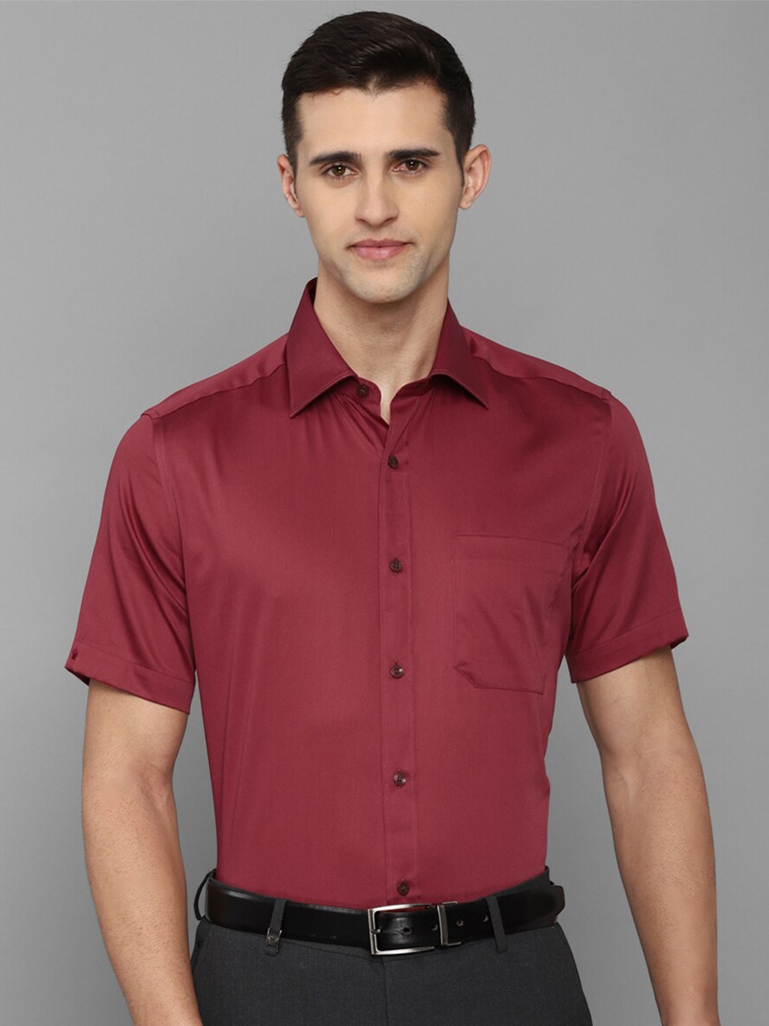 

Louis Philippe Men Maroon Formal Shirt