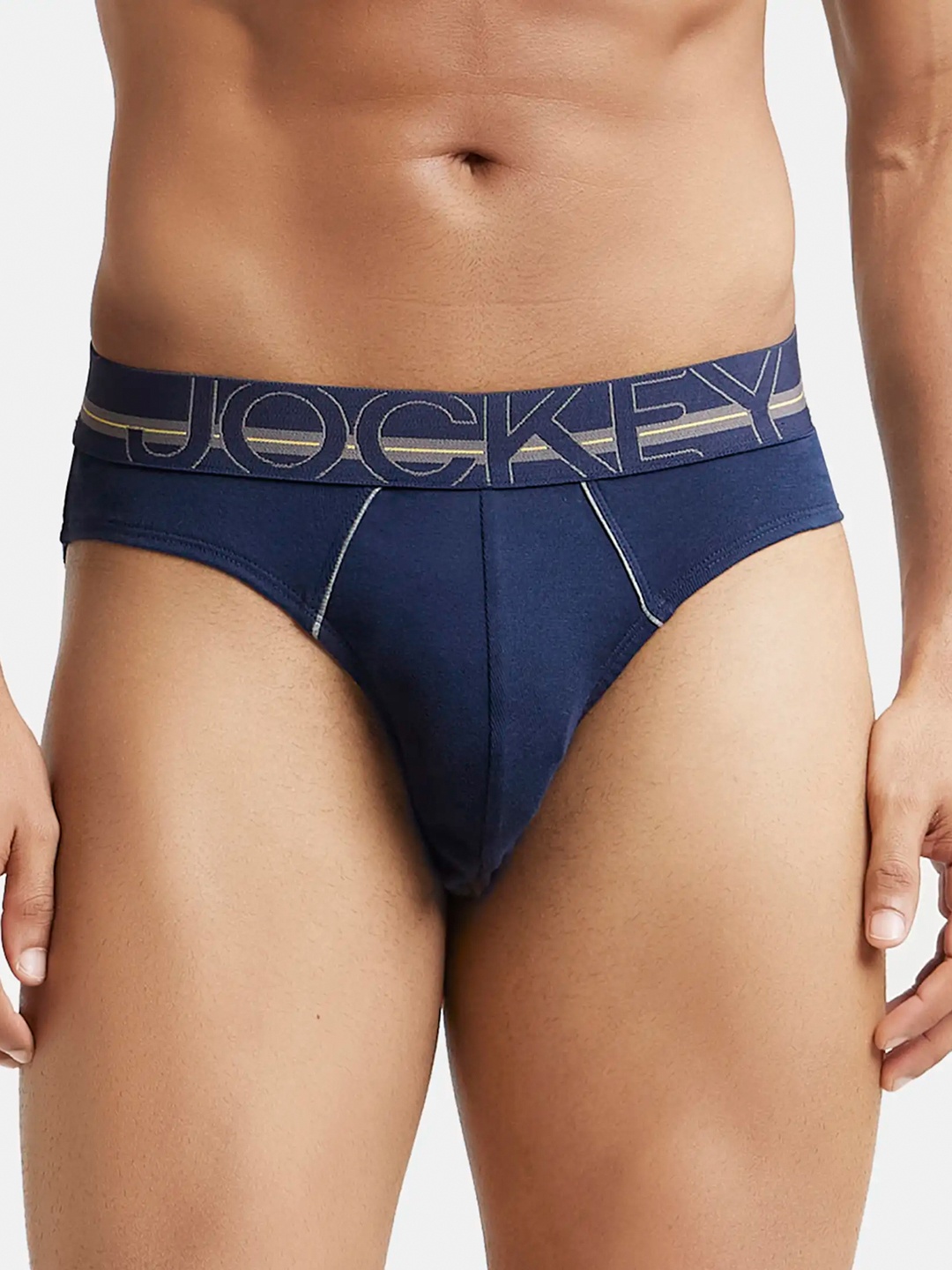 

Jockey Combed Cotton Rib Brief with Ultrasoft Waistband-US17, Navy blue