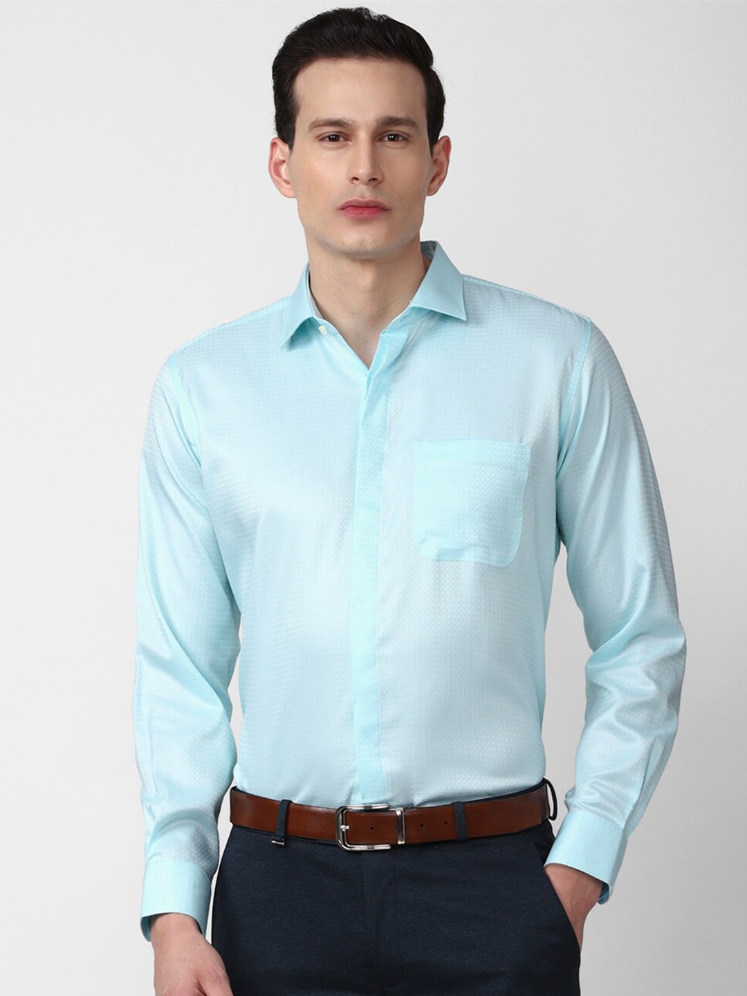 

Van Heusen Men Blue Formal Shirt