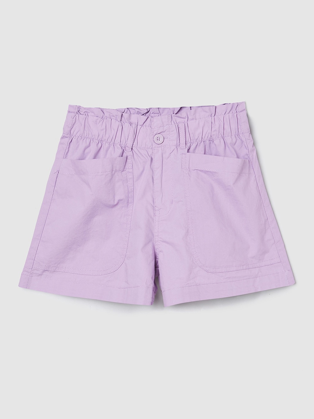 

max Girls Cotton Shorts, Purple