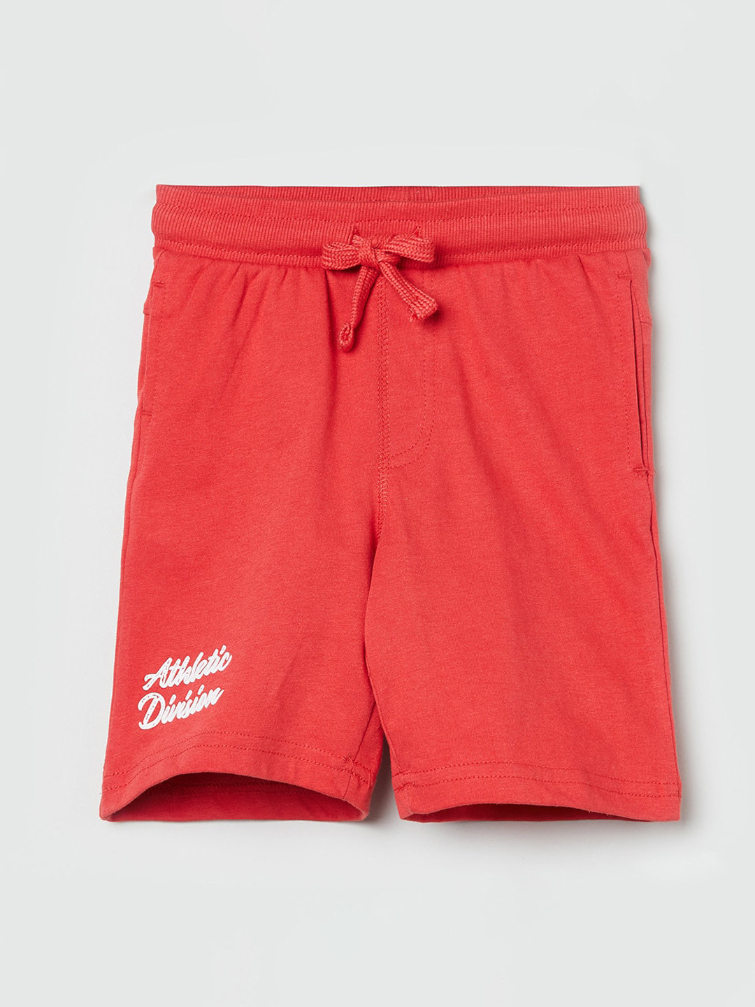 

max Boys Pure Cotton Solid Shorts, Red