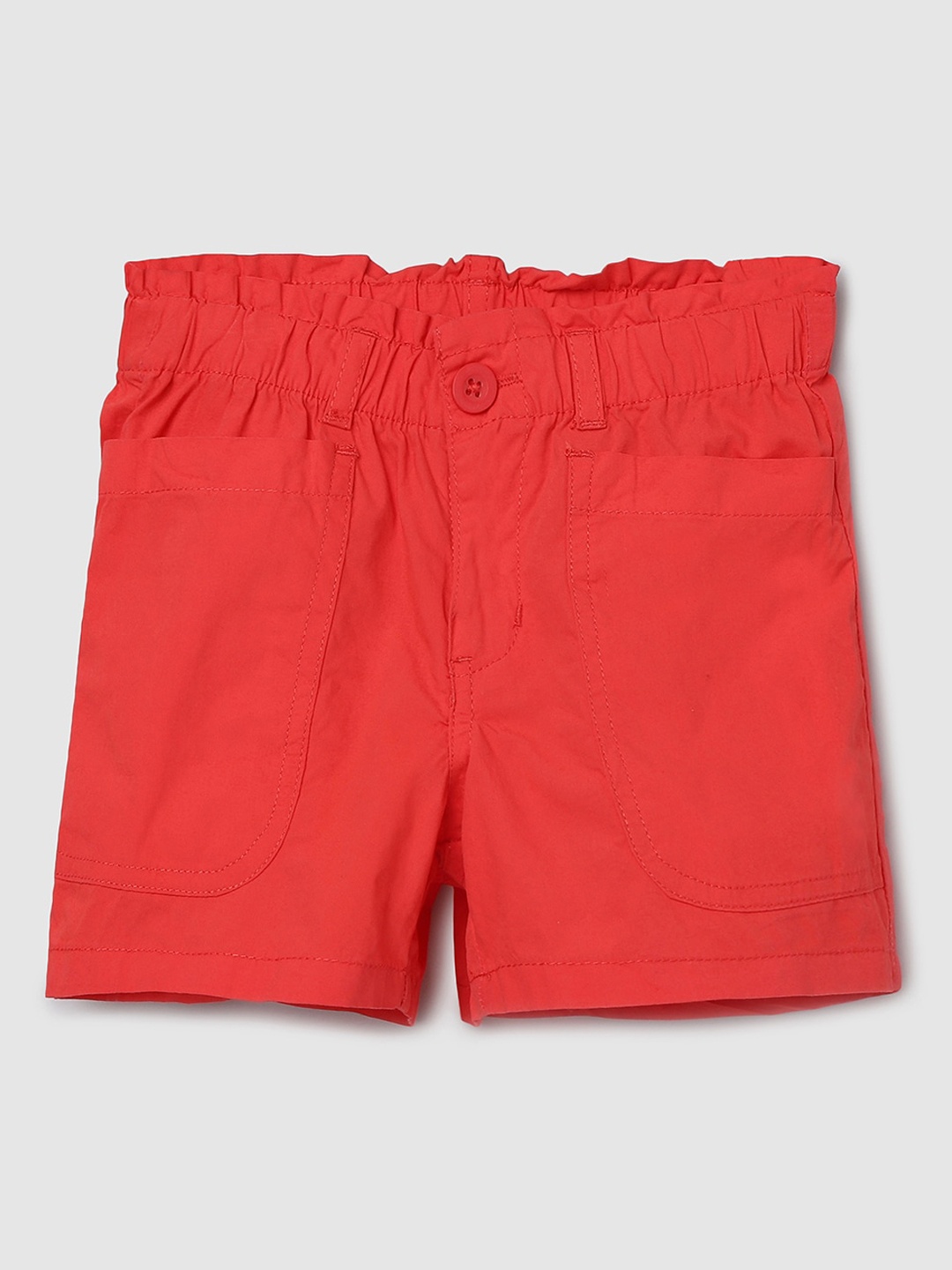 

max Girls Cotton Shorts, Red