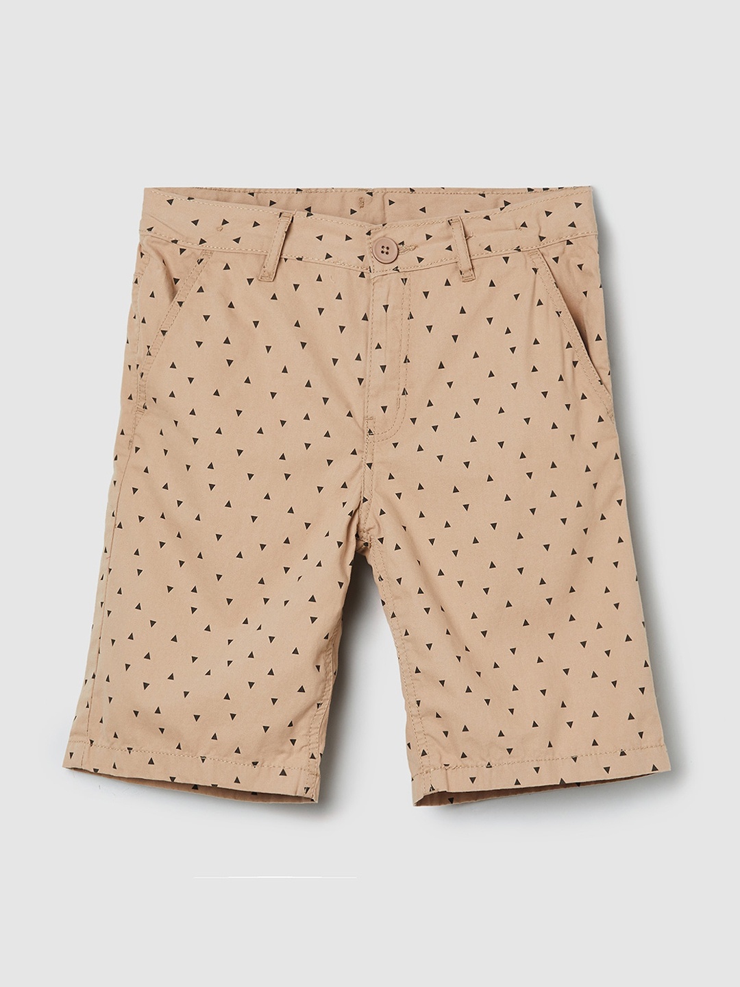 

max Boys Cotton Printed Shorts, Beige