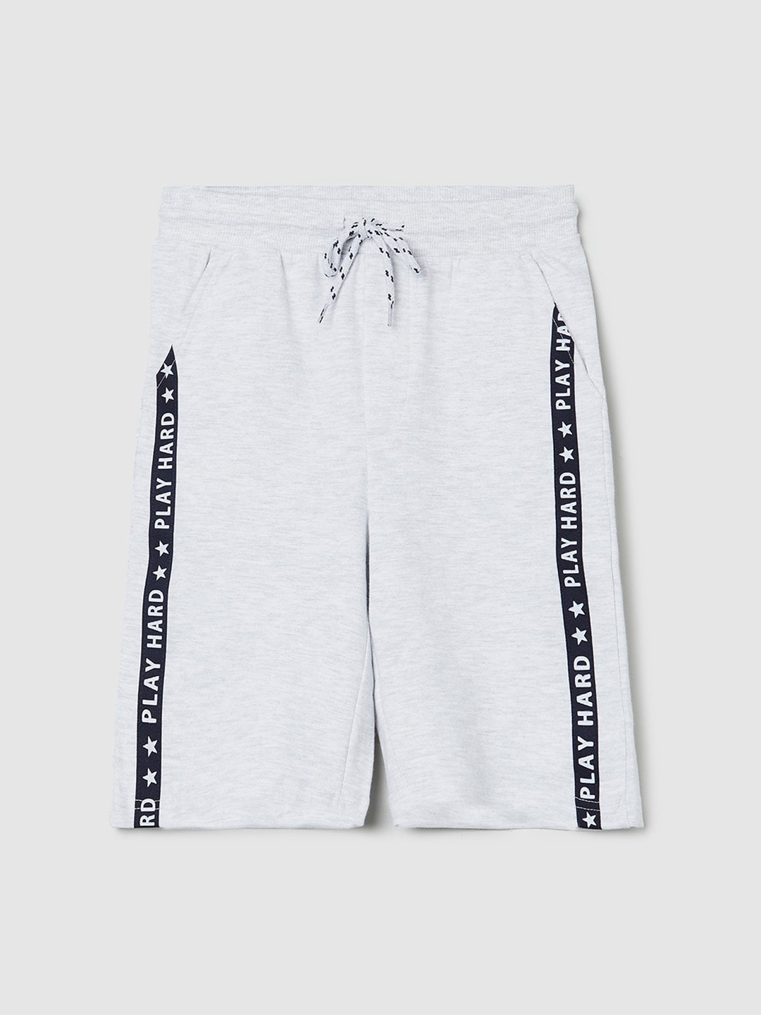 

max Boys Mid Rise Regular Fit Cotton Shorts, Grey