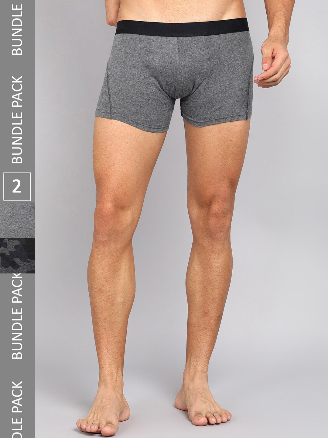 

Roadster Men Pack Of 2 Cotton Trunks RDST-TRN-127-2PPC13, Charcoal