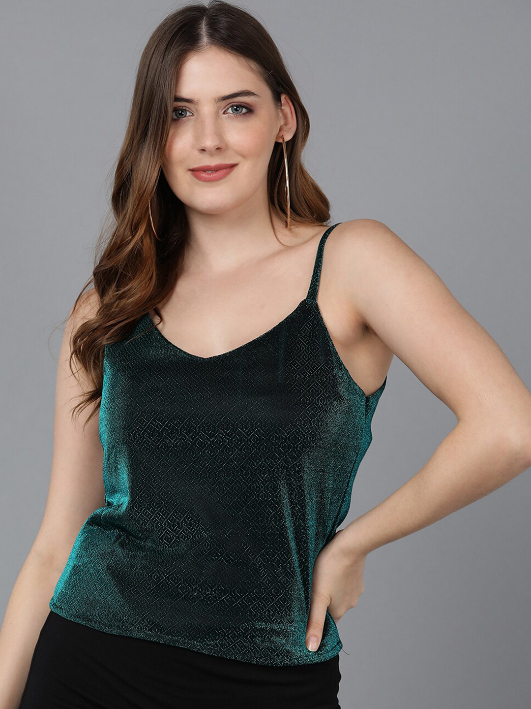 

DressBerry Green Solid Top