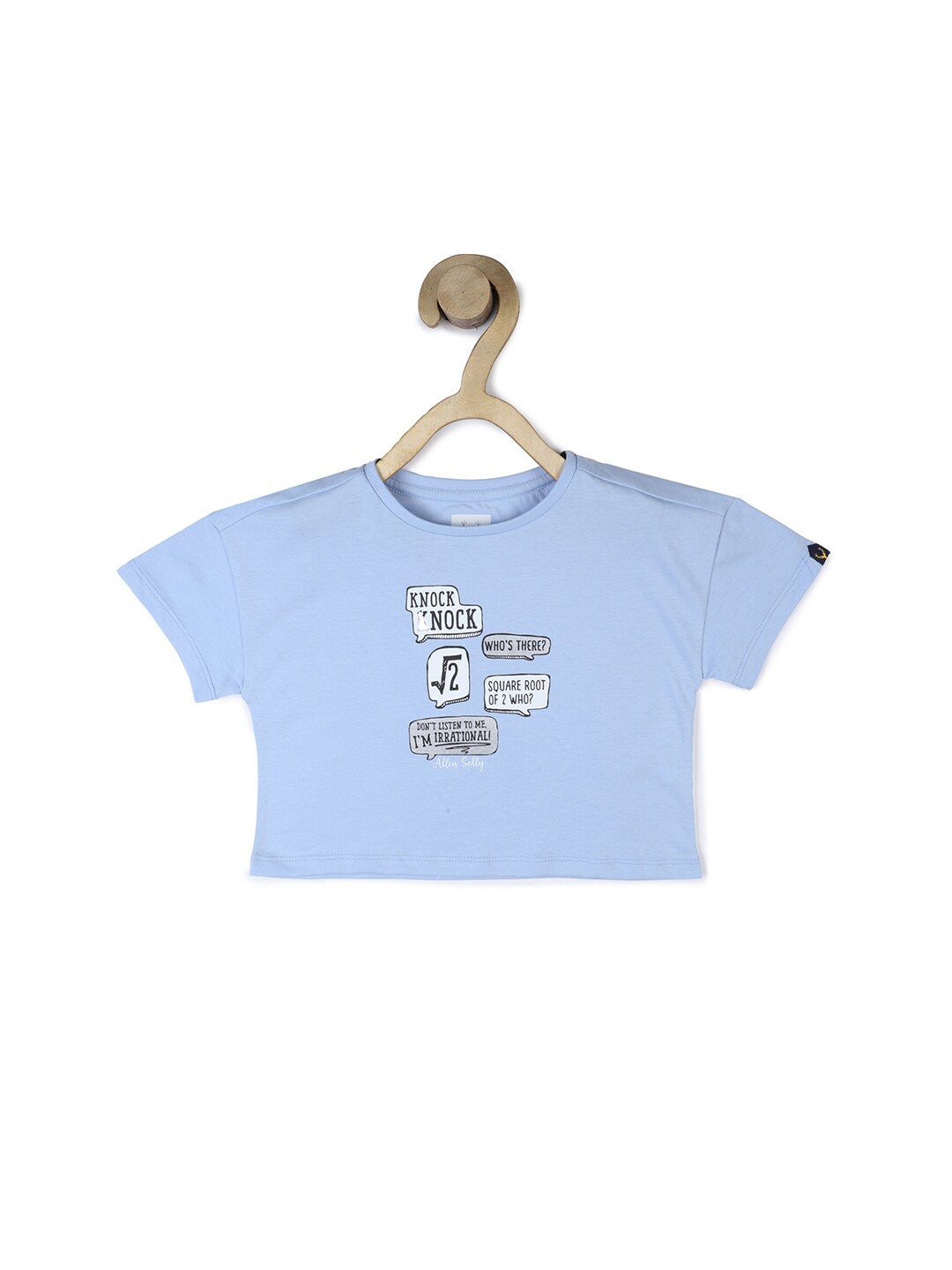 

Allen Solly Junior Girls Blue Printed Cotton T-shirt