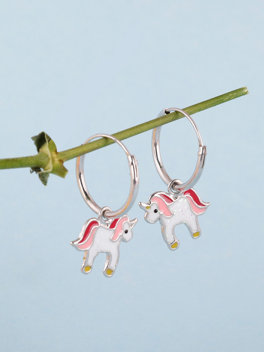 

GIVA Girls Contemporary Drop Earrings, Silver