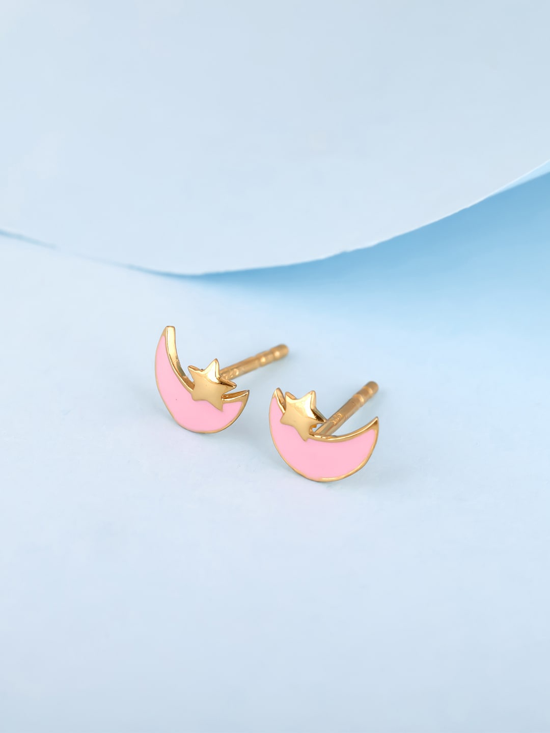 

GIVA Girls Moon and Stars Studs Earrings, Gold