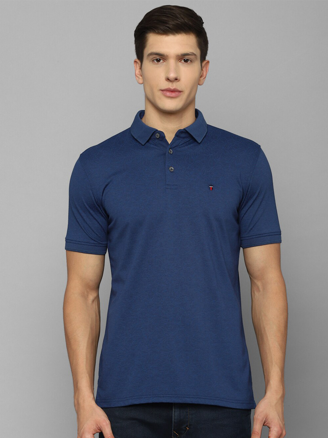 

Louis Philippe Sport Men Blue Polo Collar Slim Fit Cotton T-shirt