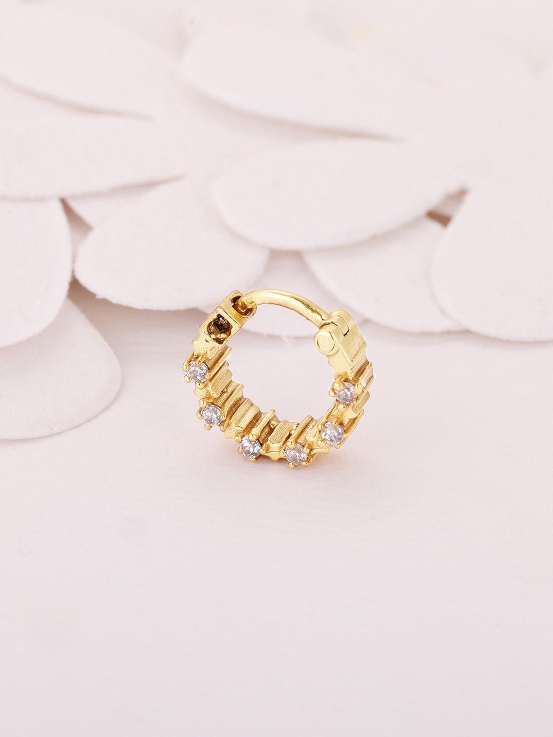 

GIVA Gold-Plated CZ-Studded Nose Ring