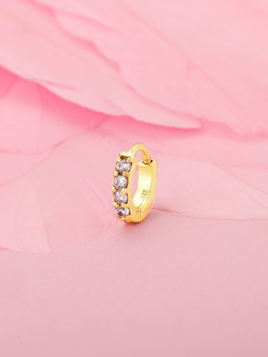 

GIVA Gold-Plated CZ-Studded Nose Ring