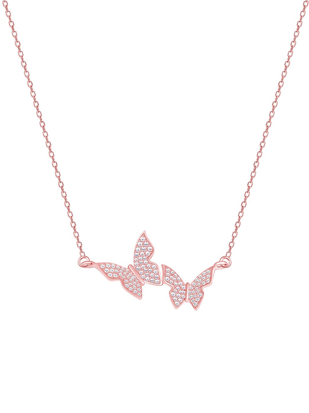 

GIVA White 925 Sterling Silver Rose Gold-Plated Necklace