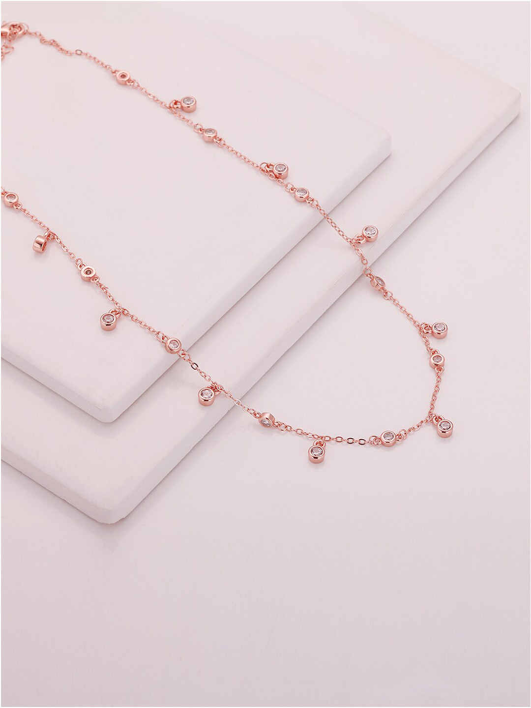 

GIVA Rose Gold Sterling Silver Rose Gold-Plated Necklace