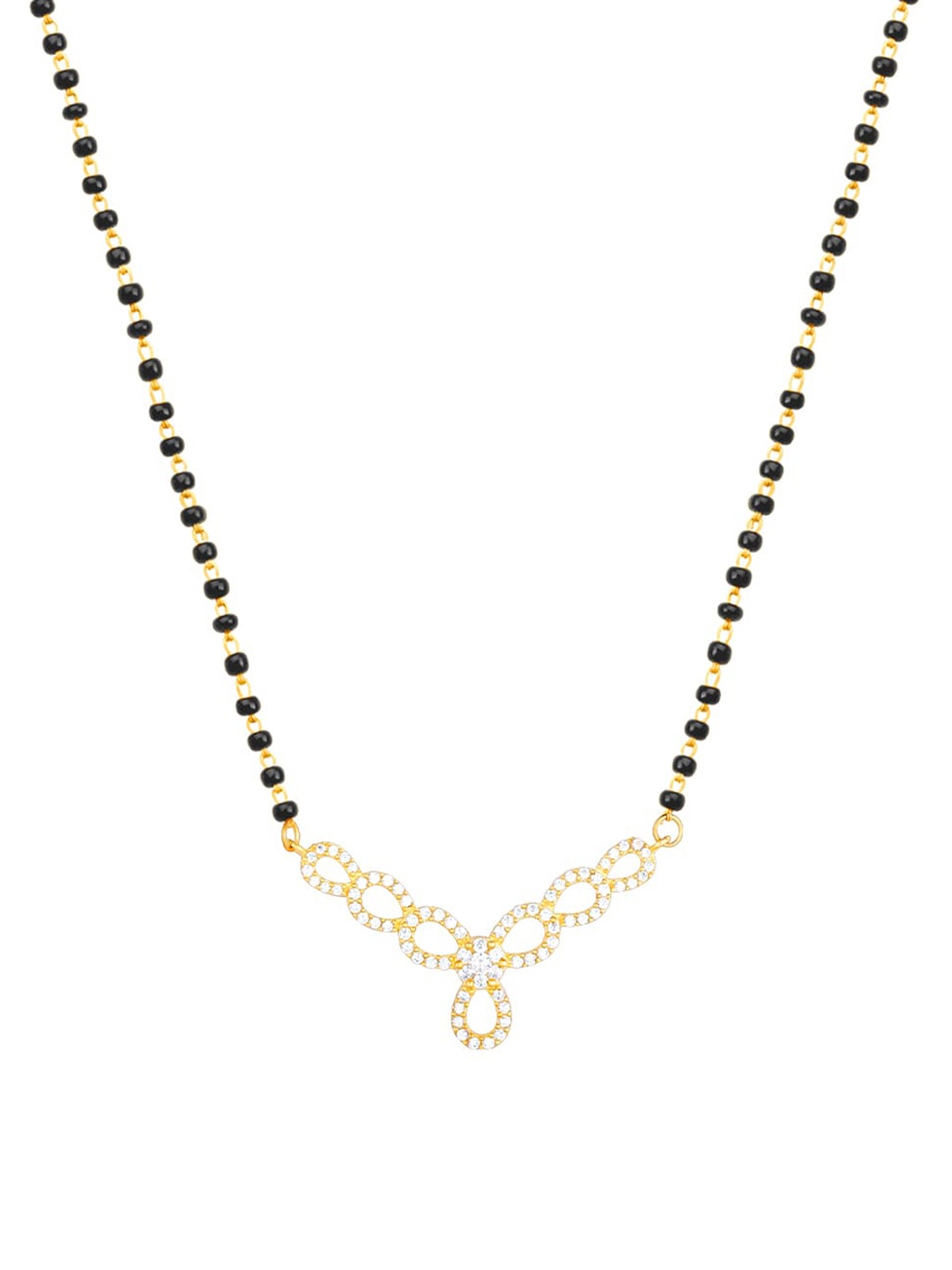 

GIVA 925 Silver Golden Enamoured In Love Mangalsutra, Gold