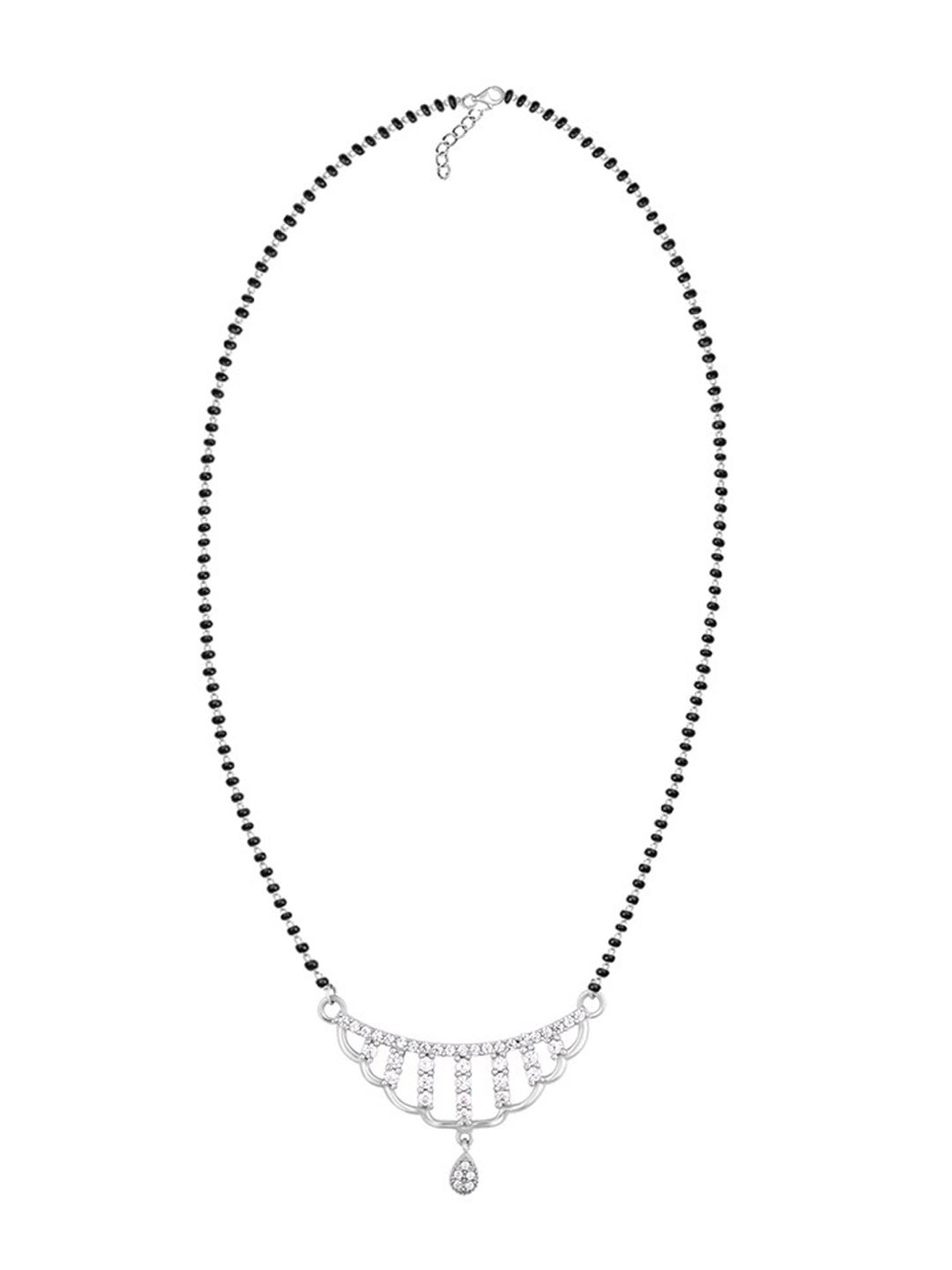 

GIVA Rhodium-Plated 92.5 Sterling Silver Silver Mangalsutra