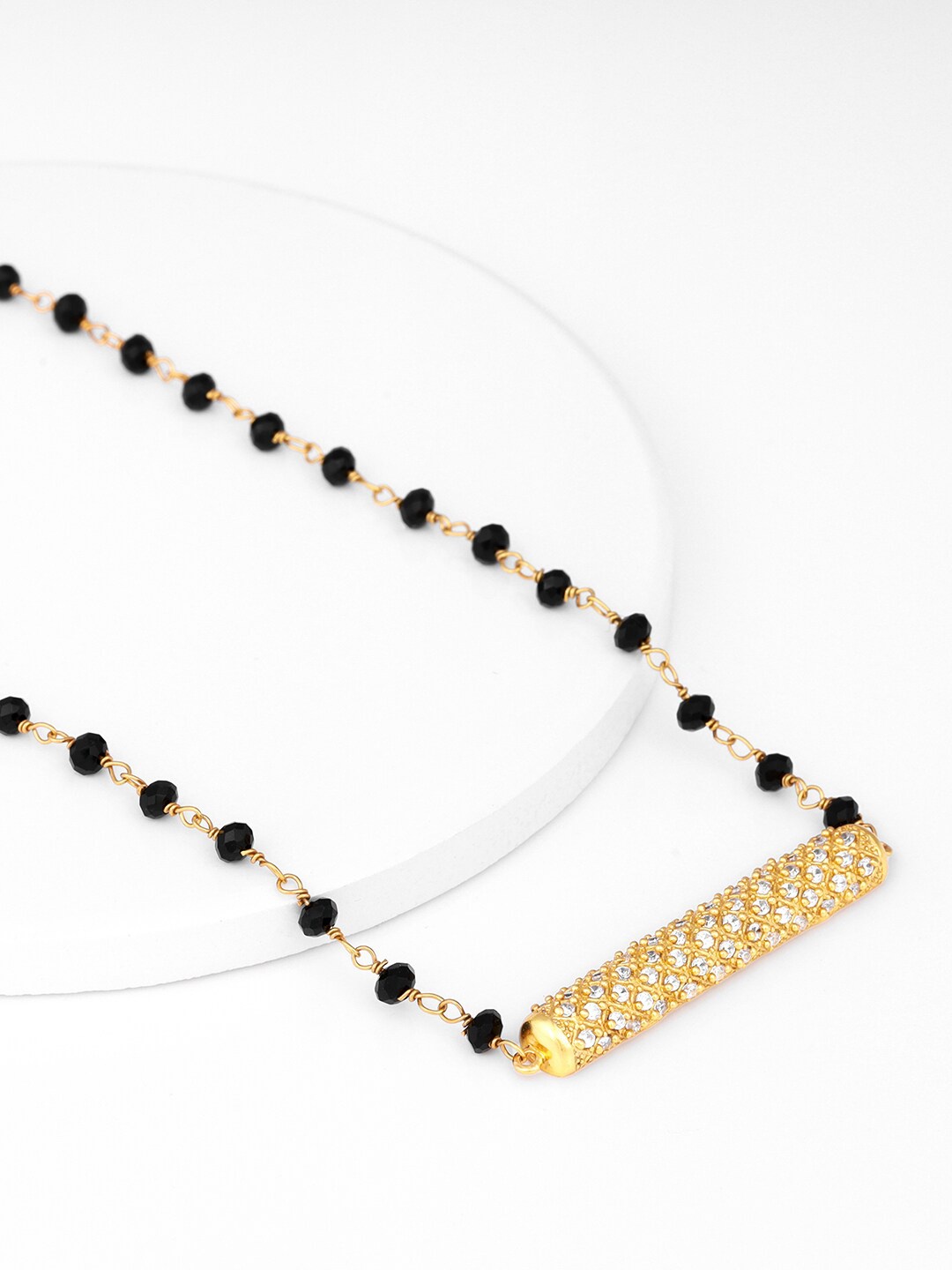 

GIVA Gold-Plated Stone-Studded Mangalsutra
