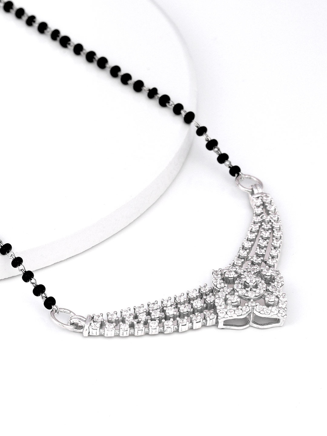 

GIVA Rhodium-Plated 92.5 Sterling Silver Mangalsutra