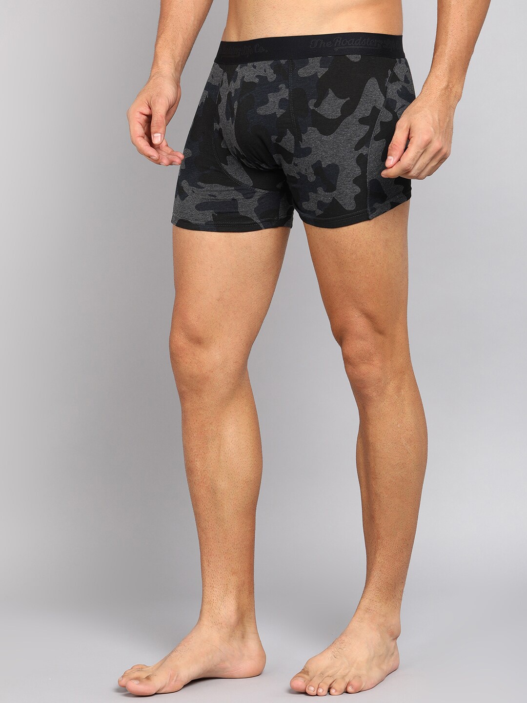 

Roadster Men Charcoal Printed Cotton Camouflage Trunk RDST-TRN-113-1PPCRCLPRN