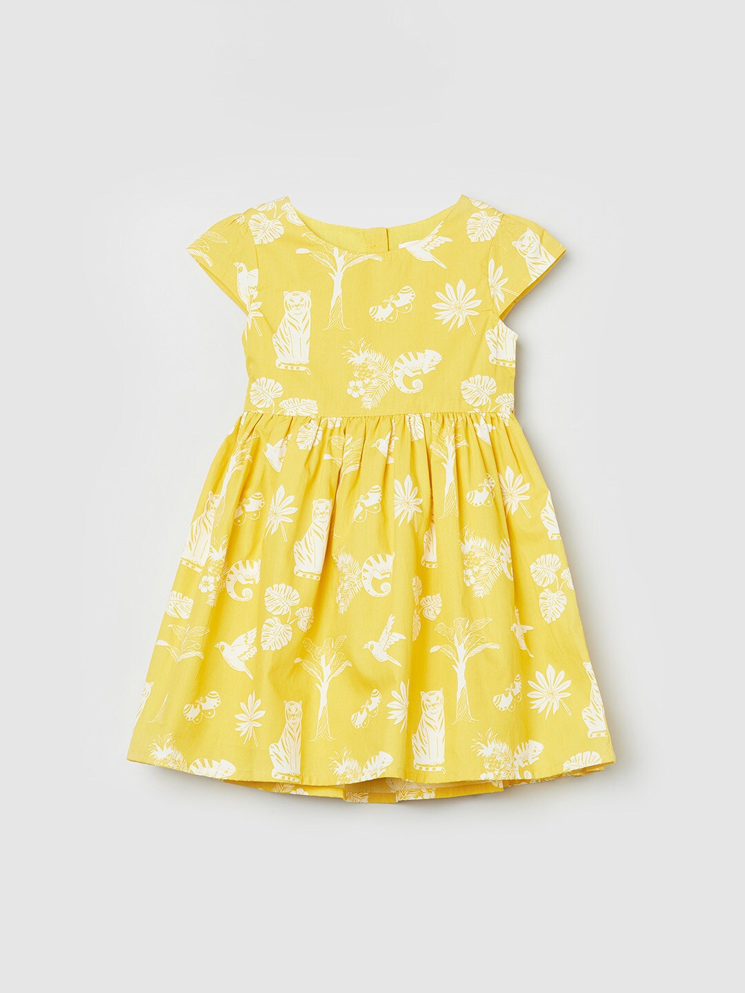 

max Floral Cotton Dress, Yellow