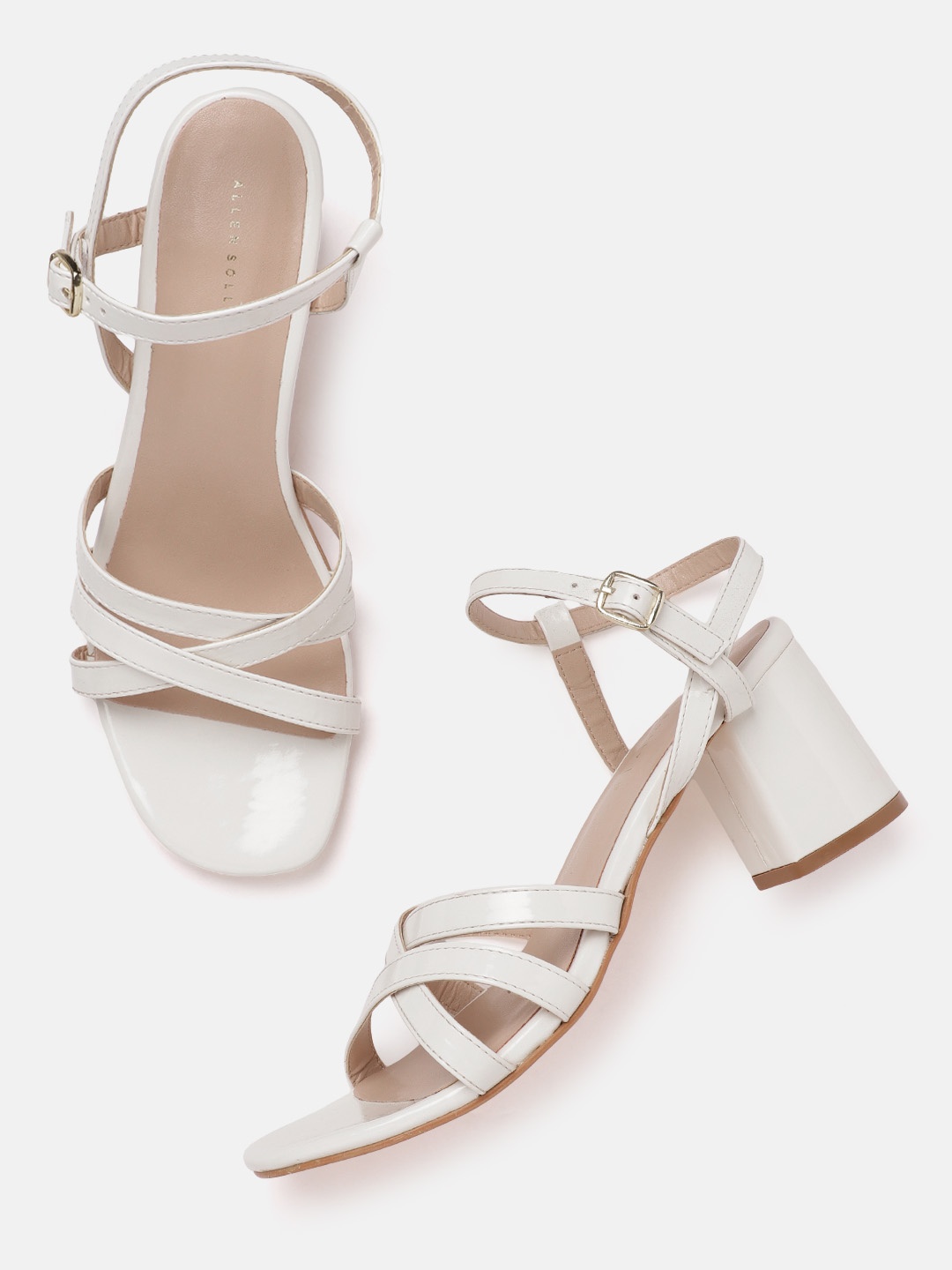 

Allen Solly Criss-Cross Strappy Block Heels, White