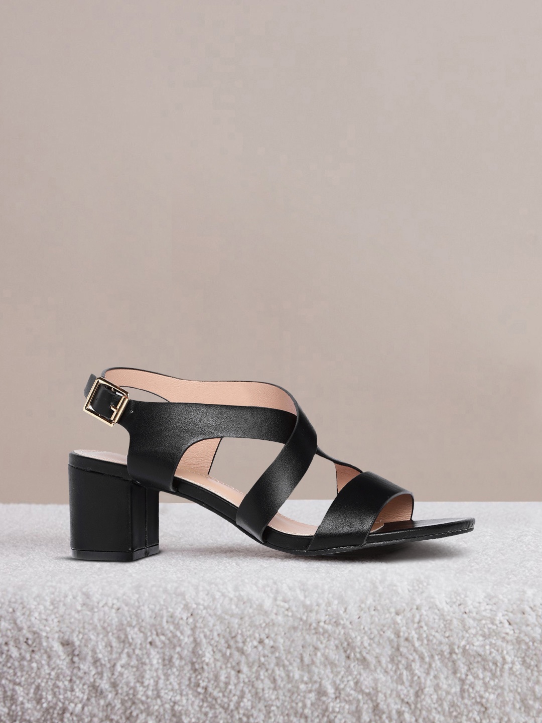 

Allen Solly Black PU Block Sandals