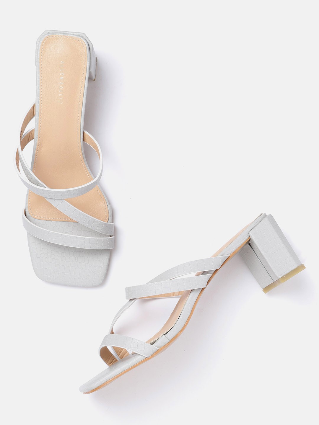 

Allen Solly Grey Textured PU Block Sandals
