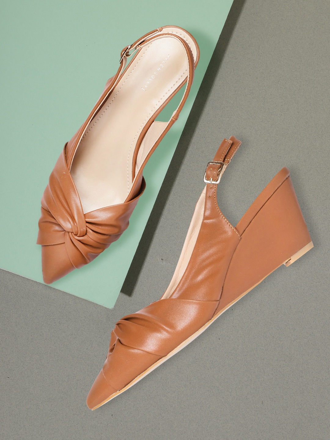 

Allen Solly Women Tan Brown Solid Wedge Heels