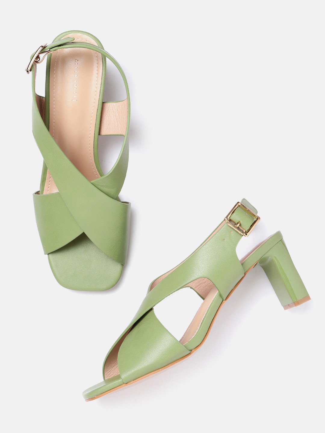 

Allen Solly Green PU Block Sandals
