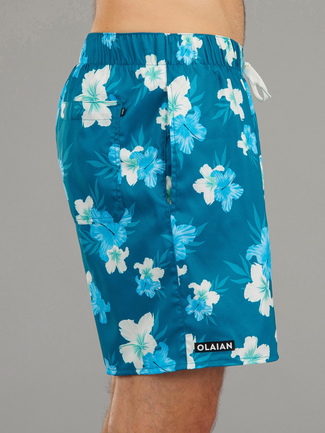 

OLAIAN By Decathlon Men Floral Printed Sports Shorts, Blue