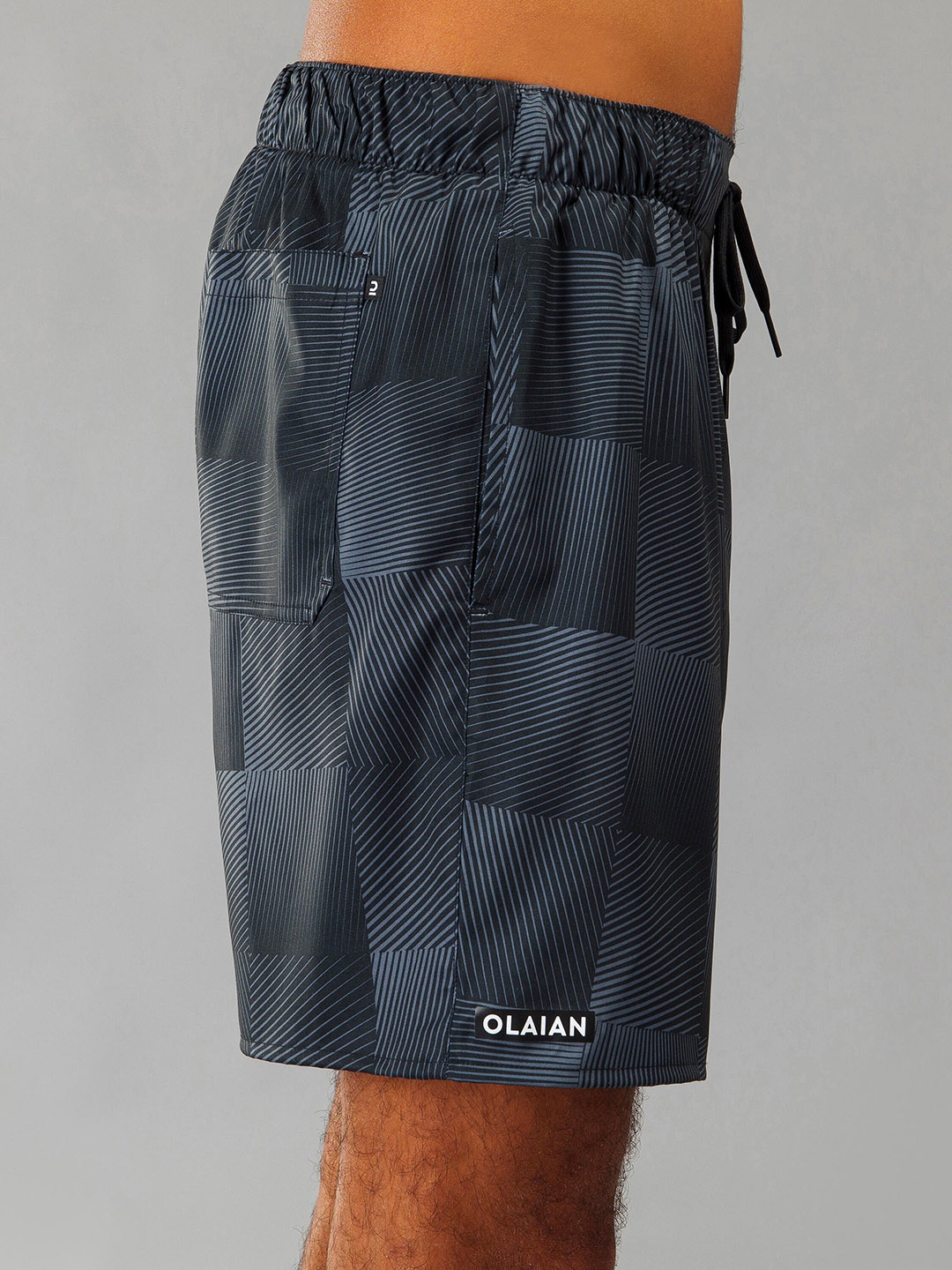 

OLAIAN By Decathlon Men Printed Sports Shorts, Black