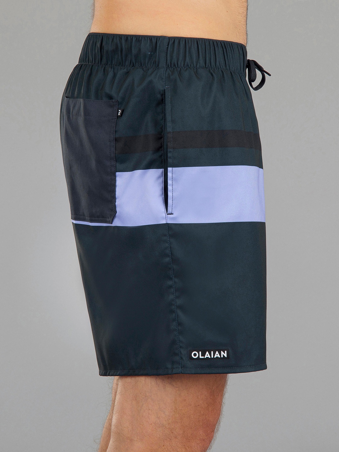 

OLAIAN By Decathlon Men Colourblocked Sports Shorts, Black