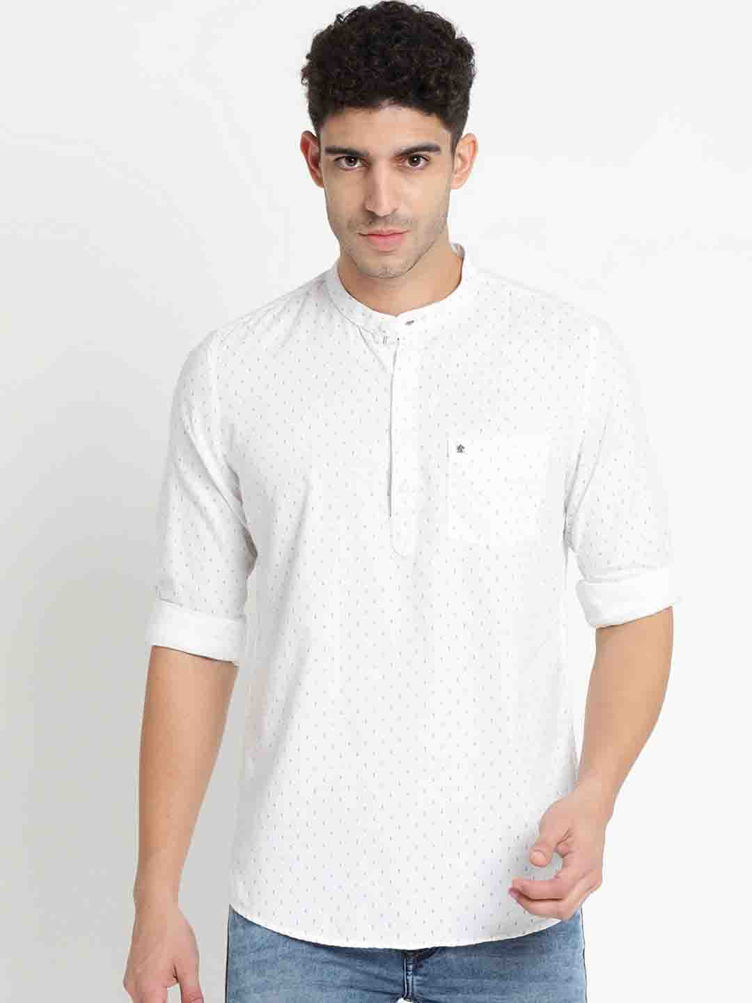 

Turtle Men White Pure Cotton Kurta