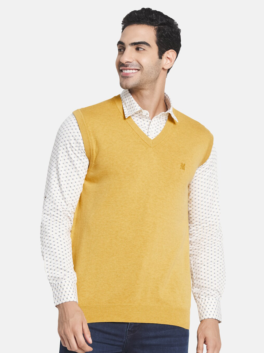 

Monte Carlo Men Yellow Sweater Vest