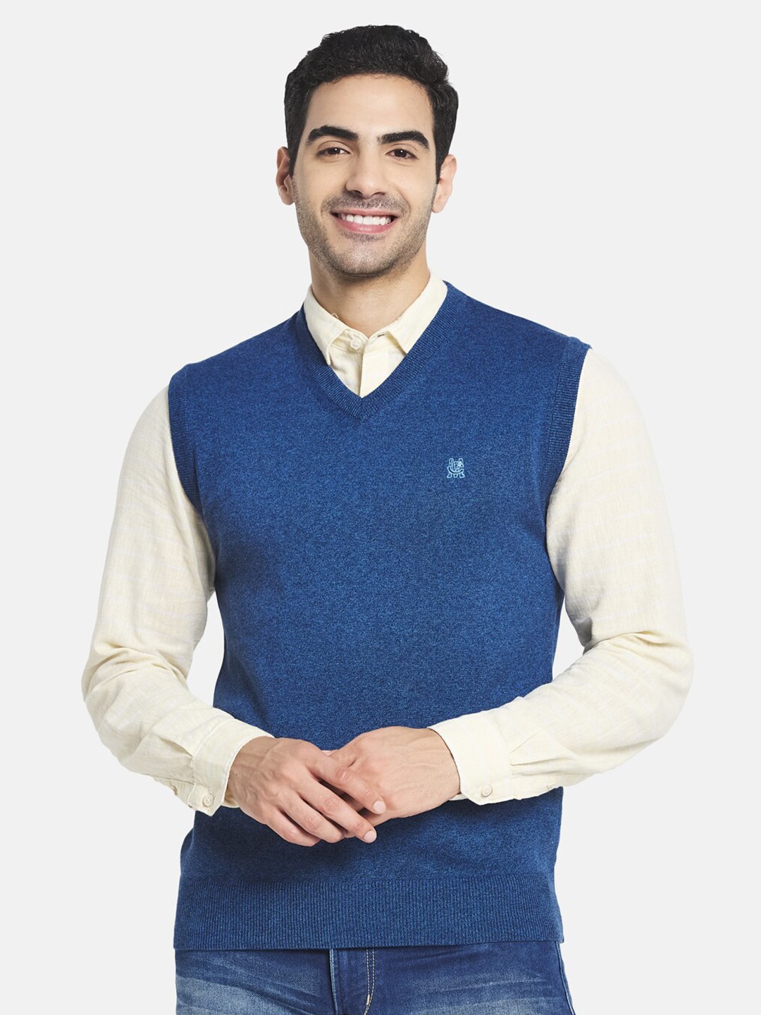 

Monte Carlo Men Blue Sweater Vest