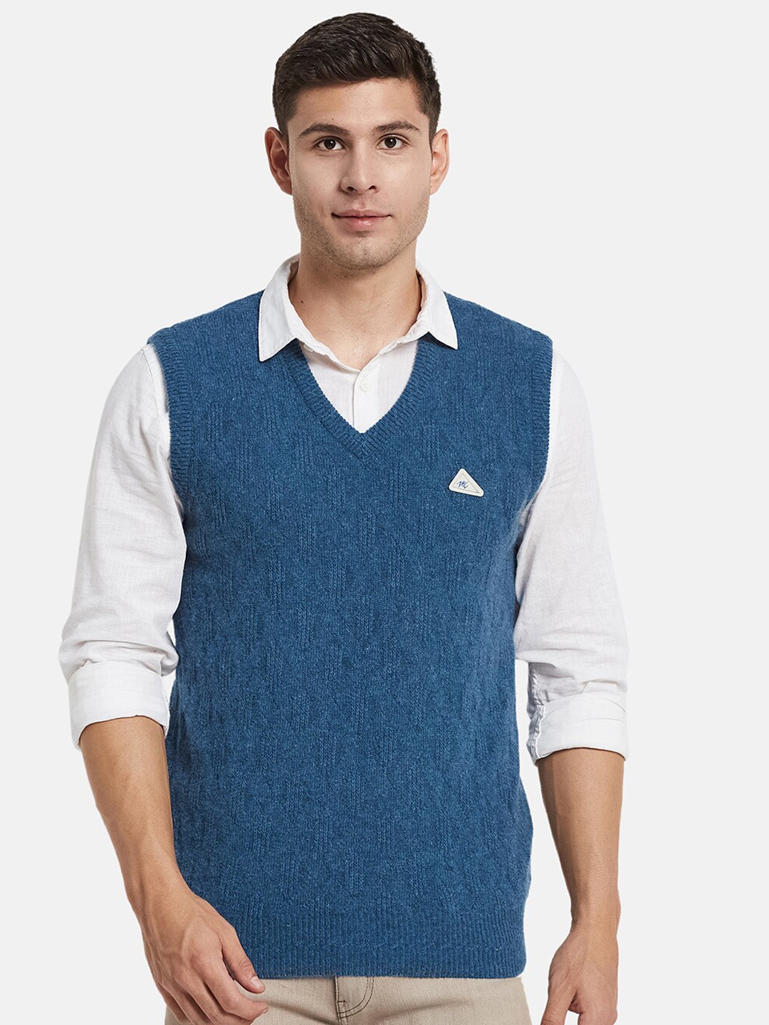 

Monte Carlo Men Blue Woolen Sweater Vest