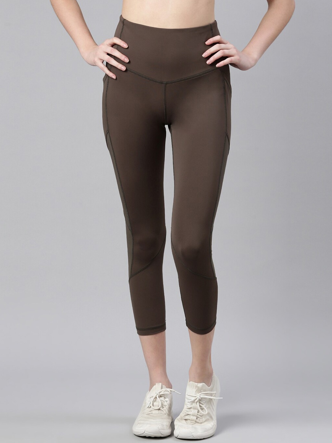 

Enamor Women Olive Green Plus Size Dry Fit Antimicrobial Tights