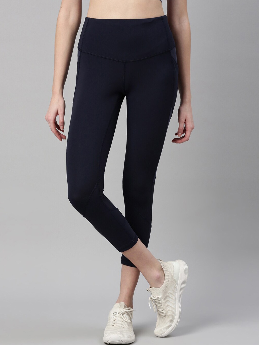 

Enamor Women Plus Size Navy Blue Plus Size Dry Fit Antimicrobial Tights