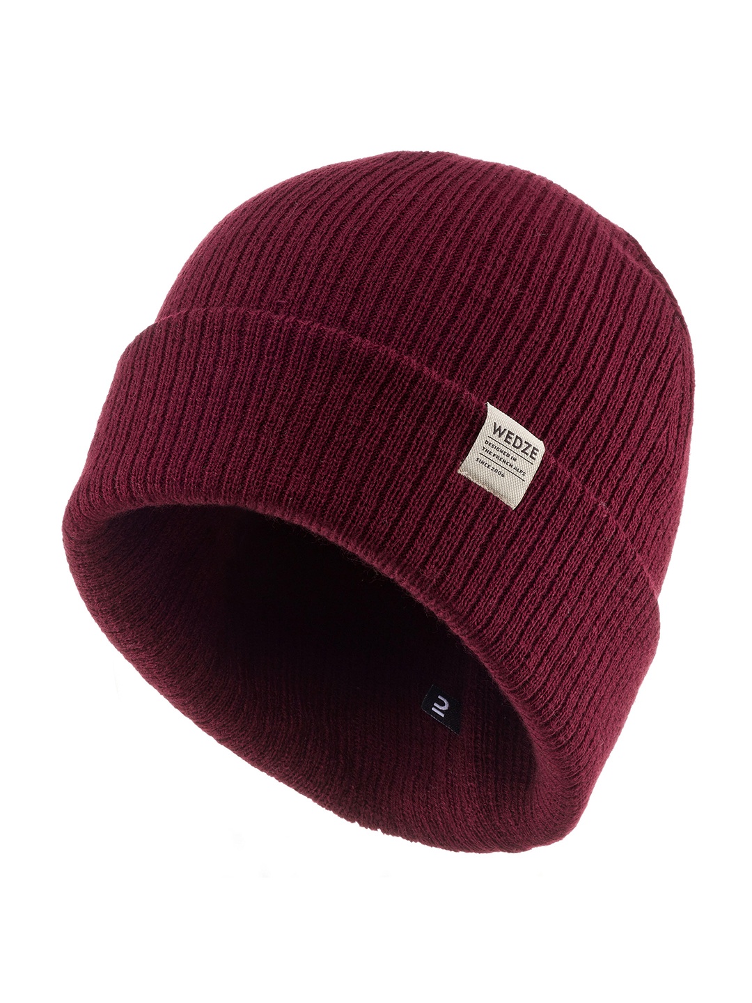 

WEDZE By Decathlon Unisex Acrylic Beanie, Burgundy