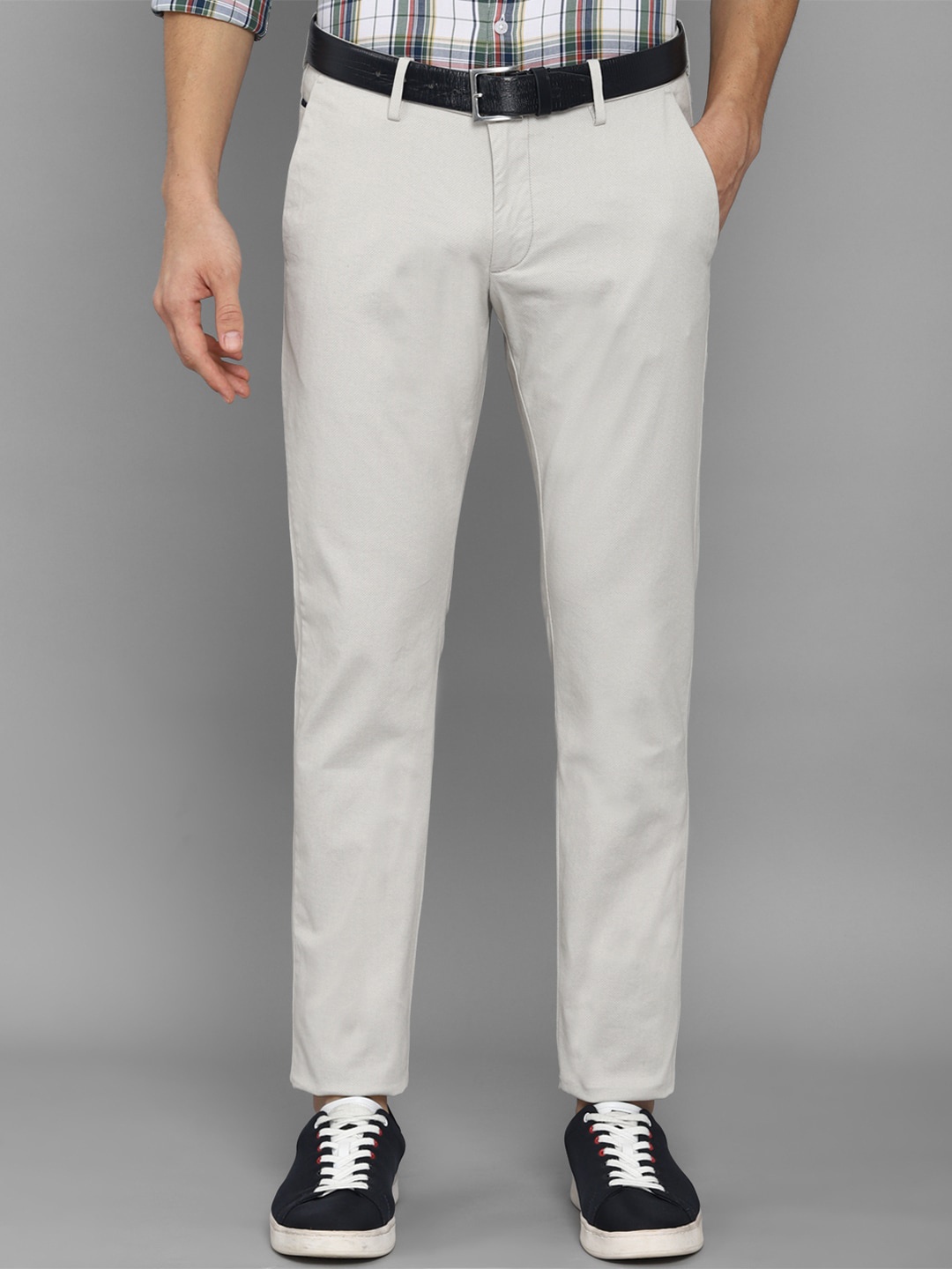 

Allen Solly Men Grey Casual Trousers