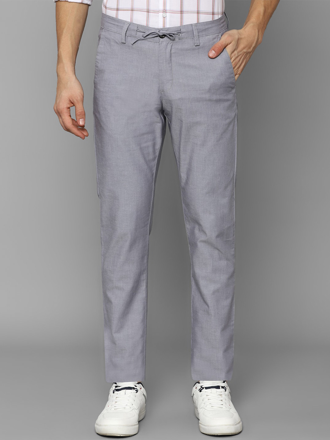 

Allen Solly Men Grey Casual Trousers