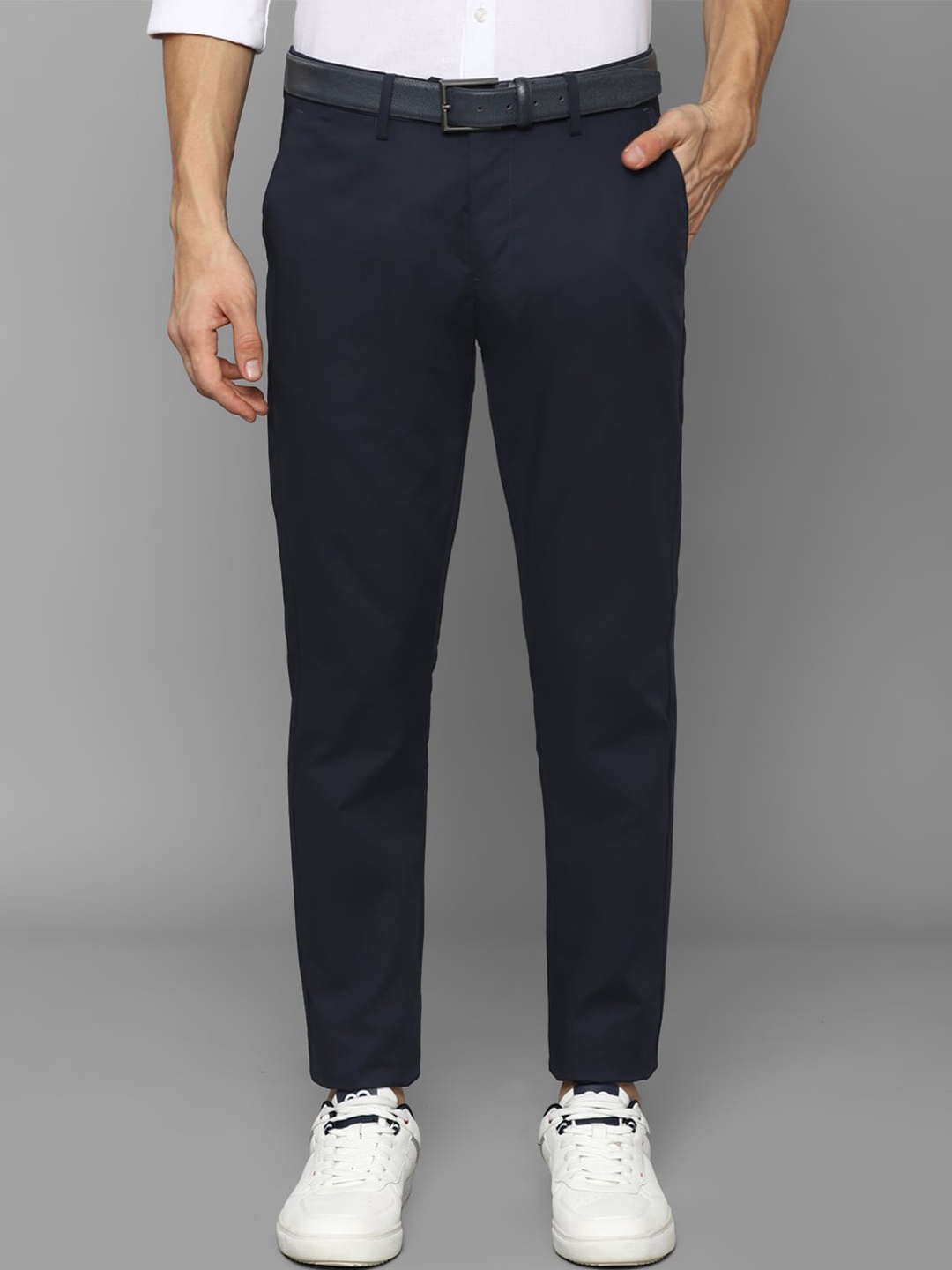 

Allen Solly Men Navy Blue Casual Trousers