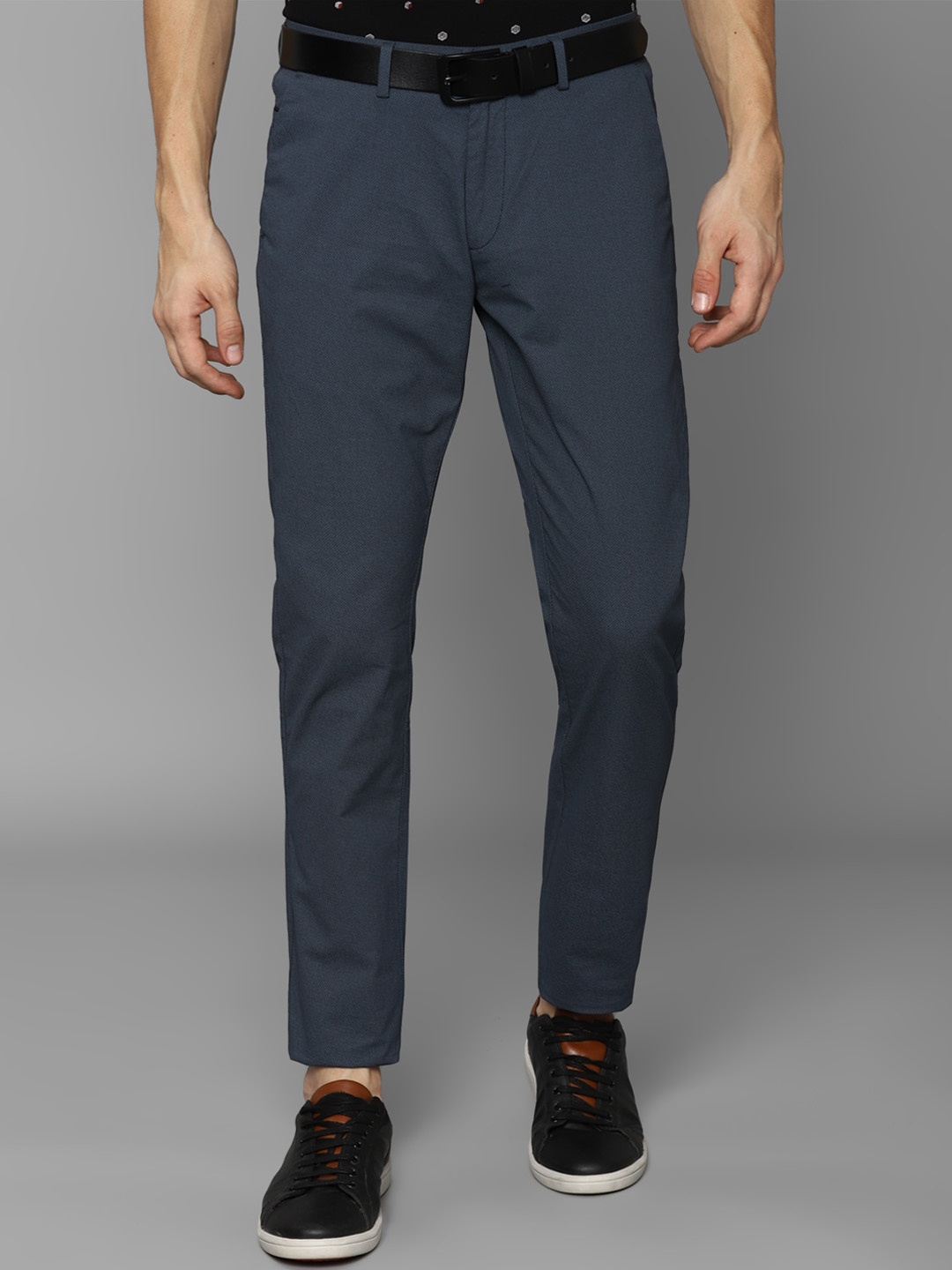 

Allen Solly Men Navy Blue Casual Trousers