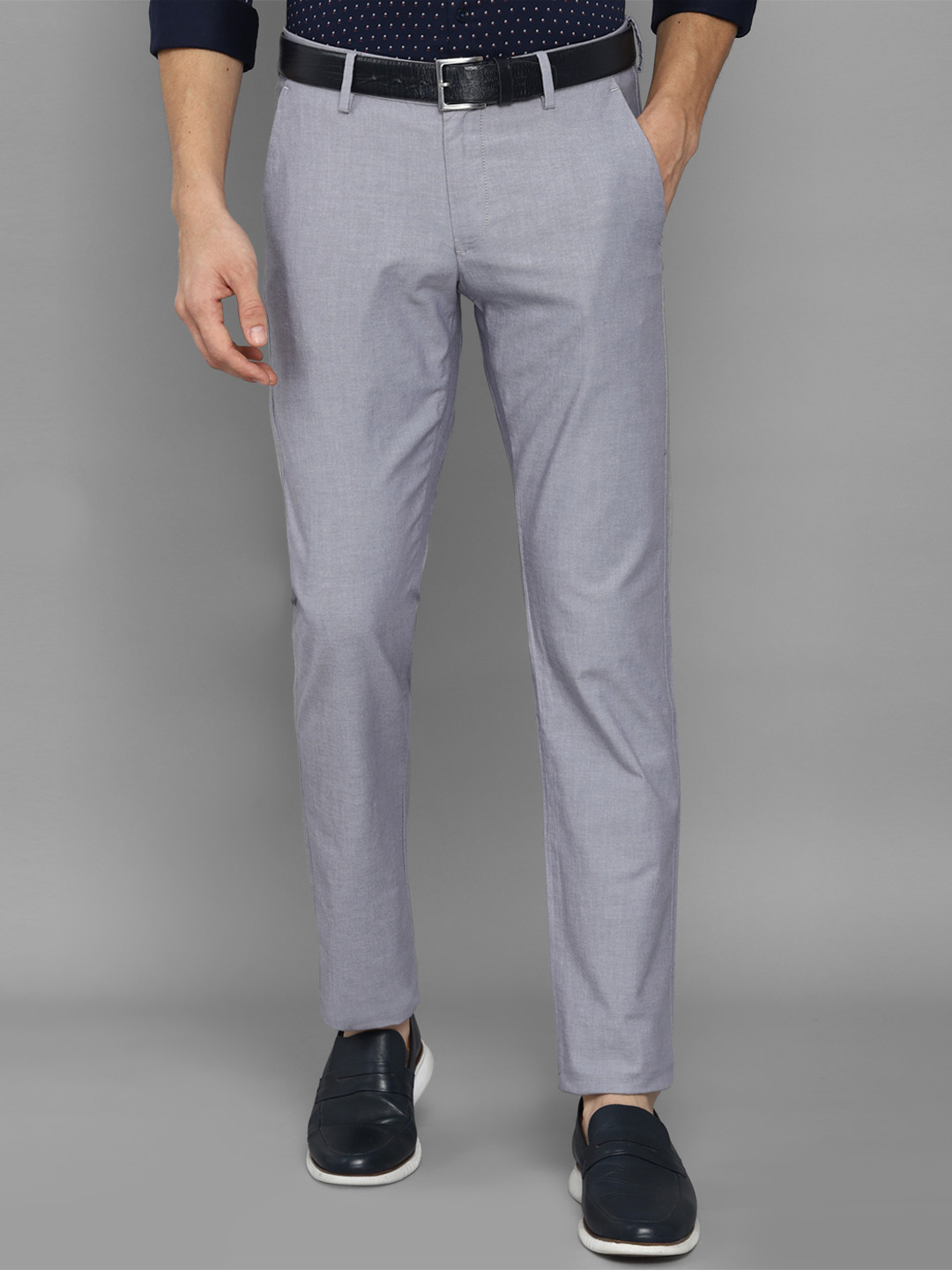 

Allen Solly Men Grey Casual Trousers
