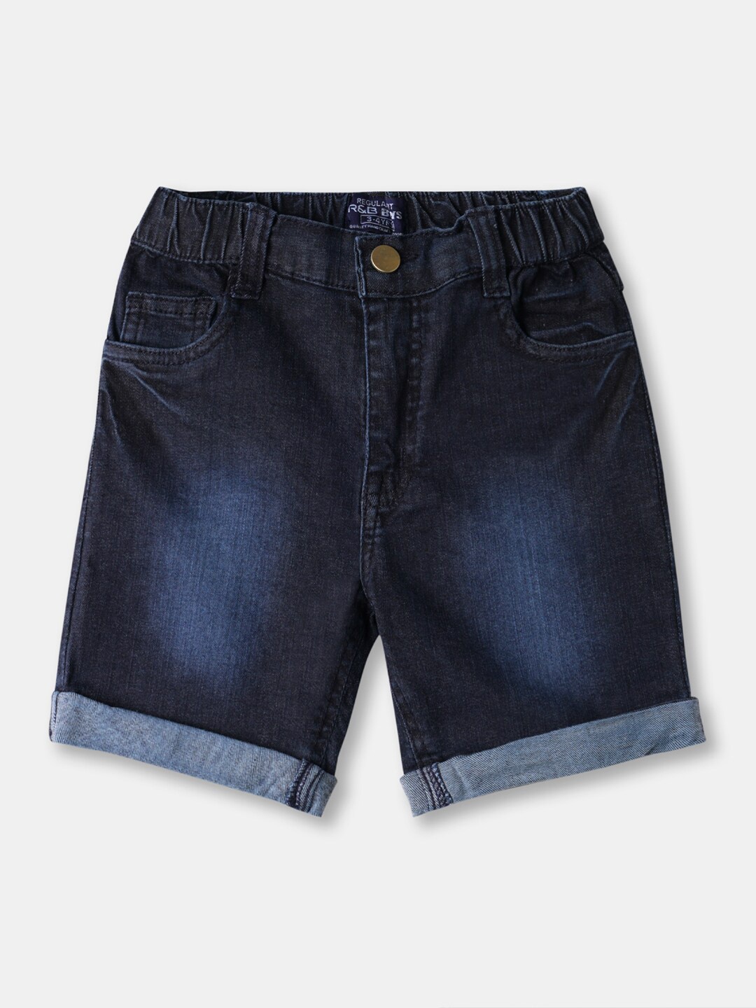 

R&B Boys Cotton Denim Shorts, Blue